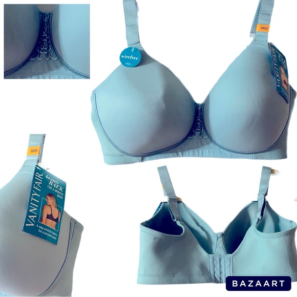 Vanity Fair Other - NWT VANITY FAIR, Wire Free, Bra, Light Blue, Lightly padded, Plus Sz 38DD, 38E